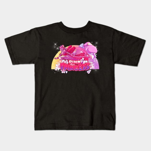 Pink Princess Kids T-Shirt by Maxx Slow